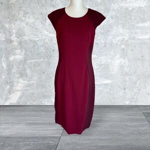 Jay Godfrey Burgundy Heim Sheath Dress Size 12